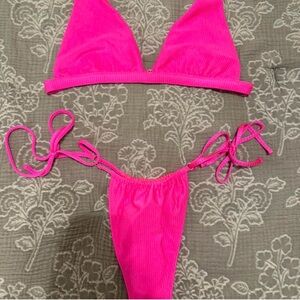 Aerie Hot Pink Bikini Set